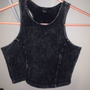 Dark gray crop top